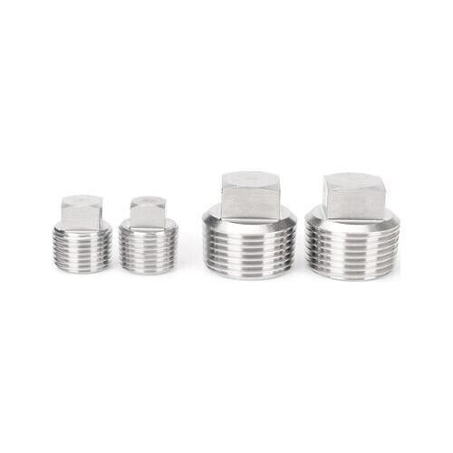 3pcs 1/8 1/4 3/8 1/2 3/4 four corners screws quartet bolt oil plug PT plugging blocking head bolts 304 stainless steel