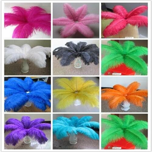 Wholesale 50pcs / A lot of beautiful ostrich feathers 10-12 inches / 25-30 cm multiple colors are available