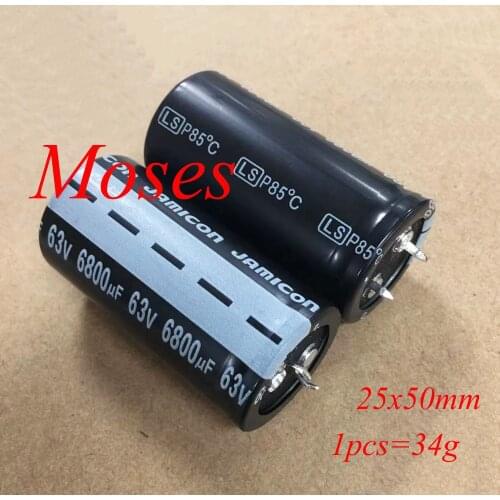 63v 6800uf 100% Original New Jamicon LS 85C Capacitance Low ESR Audio Electrolytic Capacitor Radial 25x50mm +/- 20