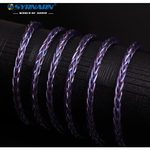 6N single crystal copper earphone wire 26awg 240 core OD:4.8mm DIY 3.5 4.4mm balance upgrade line MMCX 0.78 T9IE Helios Z1r846