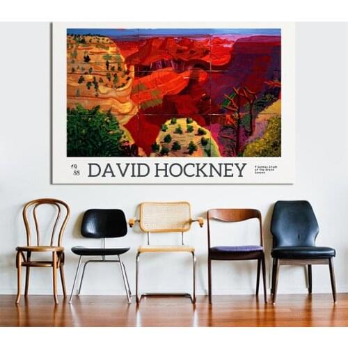 Abstract Painting David Hockney Exhibition Canvas Poster Classic Artwork Wall Art Decorative Picture for Living Room Home Decor