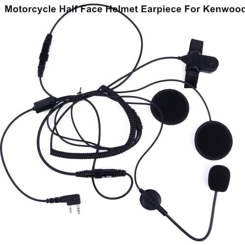 Baofeng Radio 2Pin PTT Motorcycle Helmet Headset for two way radio kenwood CB Ham Radio Baofeng Quansheng Walkie Talkie Earphone