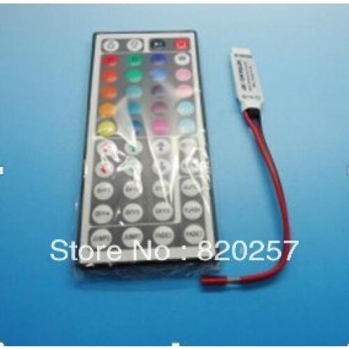 Free Shipping 5pcs lot 44Key Mini RGB Controller With IR Remote Control DC12V