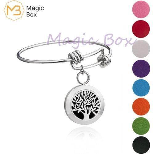 Aromatherapy bracelet steel diffuser man perfume pad bracelet essentia bracelet diffuser bracelet leader 20mm Floating box