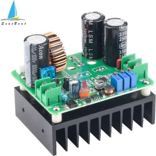 BT900W DC-DC 8V-60V To 12V-130V 15A Regulated Constant Current Boost Converter High Power Adjustable Charger Power Supply Module
