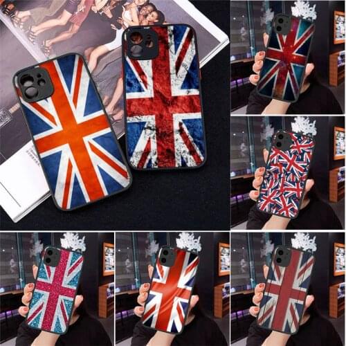 Uk British flag Phone Case Matte Transparent for iPhone 7 8 11 12 s mini pro X XS XR MAX Plus cover funda