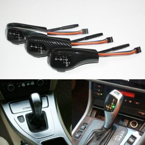 Carbon Fiber Black Silver LED Gear Shift Knob Shifter Lever for BMW Z4 Roadster E85 Coupe E86 2001-2008 Automatic Accessories