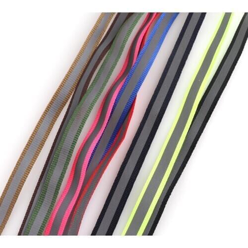 10mm Fluorescent Ribbon for clothes Colorful Lanyard Wrist Straps Reflective Dog Collar Strap Garment Clothing Accessories
