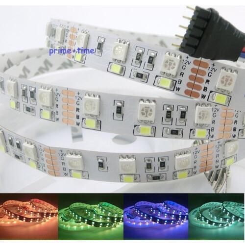 Double Row RGBW LED Strip 5050 RGB + 2835 White / Warm White DC12V 120Leds/m
