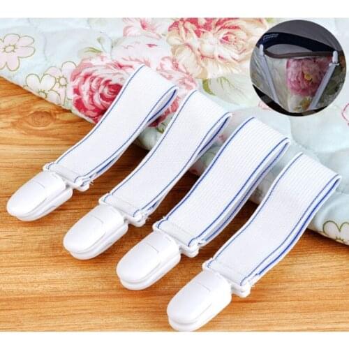 4Pcs Bed Sheet Elastic Gripper Clip Strap Fastener Mattress Cover Holder Grips