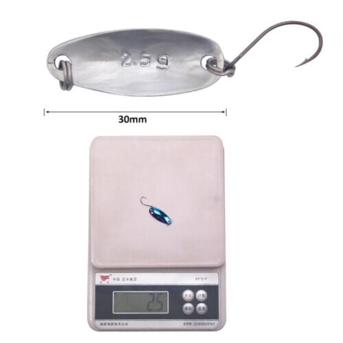 Artificial 6Colors 3cm/2.5g Colored Copper VIB Sequins Metal Hard Bait Bionic Bait 3D Eyes With Single Hook Sinking Wobblers