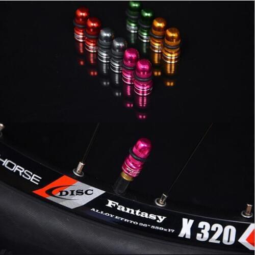 1 pair of Bicycle Dust Valve Cap Cover MTB Road Bike Tire Tyre Anodized CNC Aluminum alloy Cover Cap Presta/Schrader valve