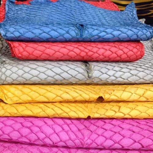 Colorful Genuine carp Fish Skin Leather Piece ,22*40CM for Shoe/Purse/DIY,Free Shipping