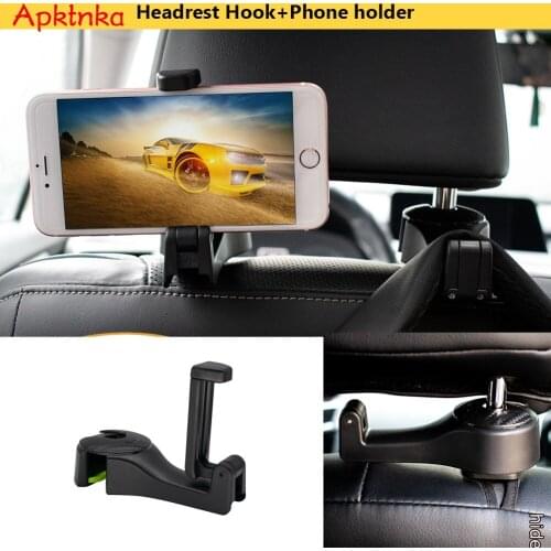 Apktnka Car Chair Hooks Seat Hooks Back Seat Hanger Headrest Hooks Cell Phone Holder Car Vehicle Auto Hanging Handbag Seat Cover