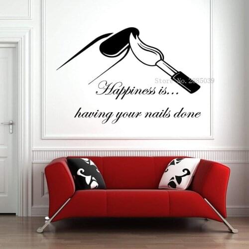 Nail Salon Beauty Salon Wall Decals Wall Window Decal Sticker Quote Nails Art Polish Manicure Pedicure Beauty Salon Decor LL102