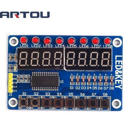 TM1638 Module Key Display For AVR Arduino New 8-Bit Digital LED Tube 8-Bit