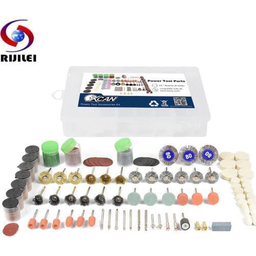 RIJILEI 351PCS Bit Set Suit MINI DRILL ROTARY TOOL Fit DREMEL Grinding,Carving,Polishing Tool Sets,Grinder Head,Sanding Discs