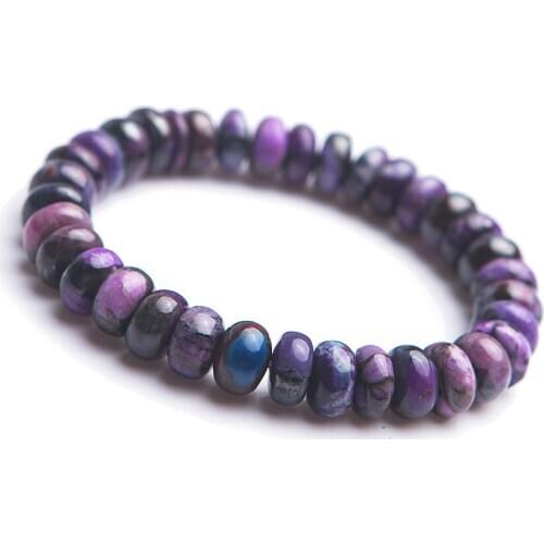 Genuine Purple Natural Sugilite Bracelet Healing Crystal Gems Marquise Abacus Bead Bracelet AAAAA Drop Shipping