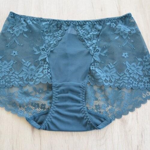 Underwear Women Black Briefs Seamless Panties Plus Size Female Sexy Lace Panties High-Rise Brief Women Lace Lingerie Hot