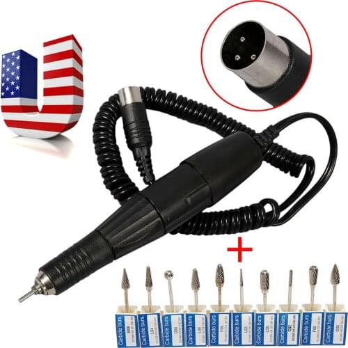 NEW Dental Lab Marathon Electric Micromotor 35K RPM Handpiece+10PCS Polishing Burs Kit