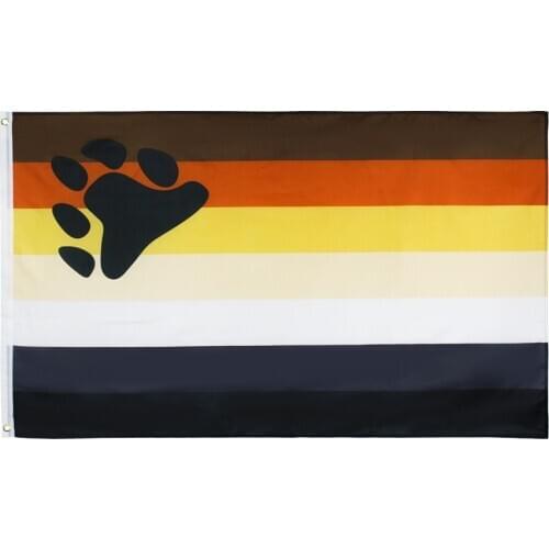 Yehoy hanging 90*150cm LGBTQIA bear brotherhood gay pride Flag For Decoration