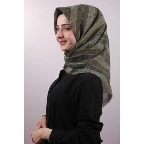 POLOİST PATTERNED AQUA COTTON SCARF-01-RENK-04