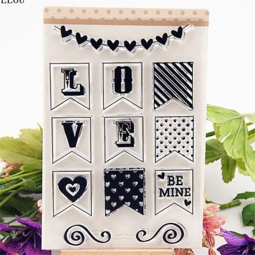 PANFELOU flags of puzzle Transparent Clear Silicone Stamp/Seal for DIY scrapbooking/photo album Decorative clear stamp sheets