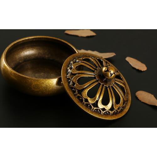Dropship Buddhist supplies incense burner home decor copper lotus furnace censer coil incense line disk present decoration