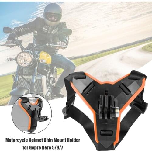 Motorcycle Helmet Chin Strap Mount Front Chin Bracket Holder Tripod Mount for GoPro Xiaomi Yi Action Camera Accessories