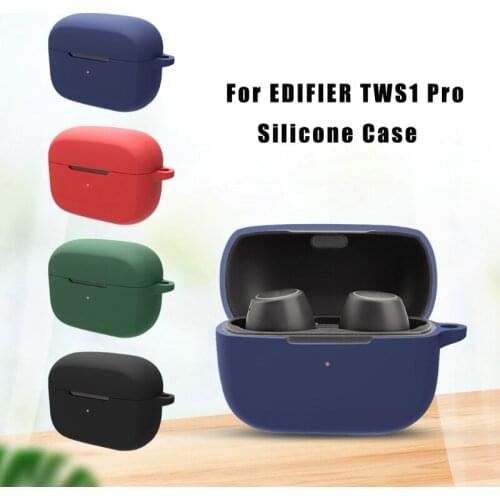 Silicone Shell Protective Cover Dust-proof Shell Anti-fall Earphone Case for edIFIER TWS1 Pro Wireless Bluetooth Earbuds