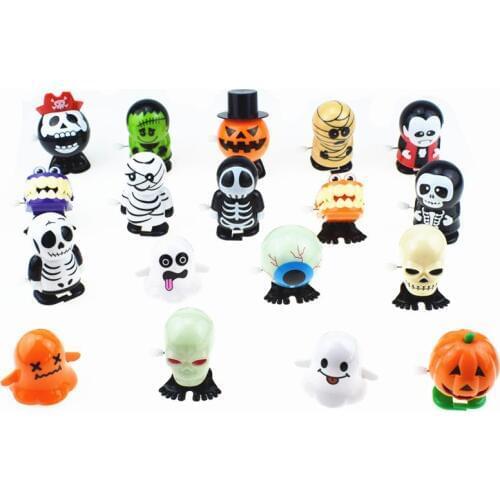 Skeleton Ghost Halloween Surprise Egg Clockwork Wind Up Toy Kid Party Favors