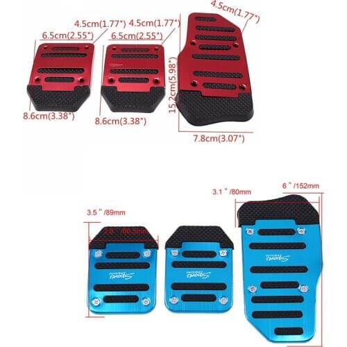 Universal 3Colors Non-Slip Manual/ Car/Truck/SUV Foot Pedals Pad Cover Automobile Anti-skid Foot Pedal Car Styling Accessories