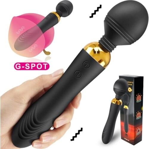Motors Magic Dual Wand Vibrator for Women Body Massage G Spot Dildo Vibrator AV Stick Clit Nipples Stimulator Sex Toys for Wo L1