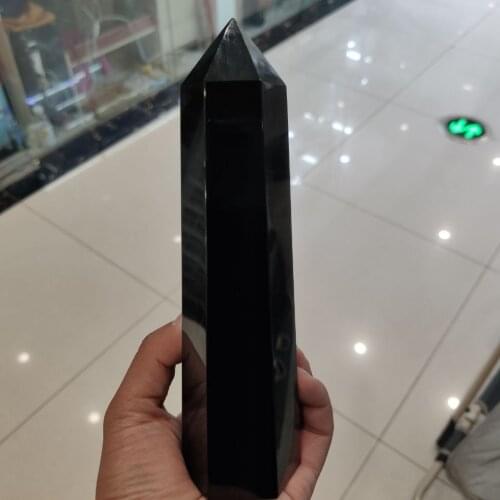 1pcs 700g Natural obsidian quartz obelisk crystal wand point healing