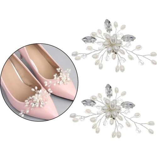 2 Packs Decorative Shoe Clips Womens Removable DIY Bridal Party Prom High Heel Shoe Charms Buckle Ornament