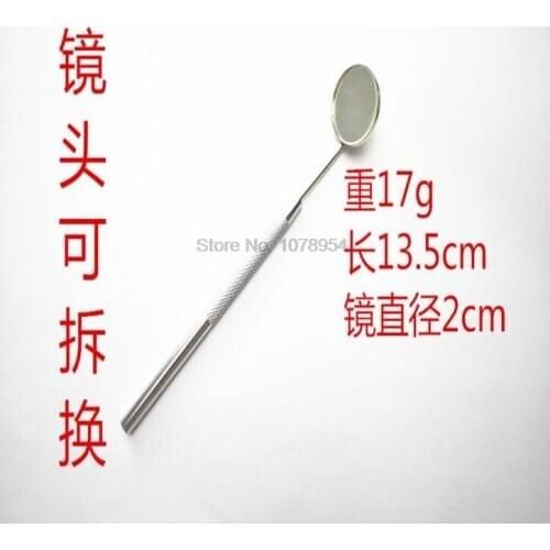 200pcs Dental Mirror Inspection Mirror eyelash Mirror Teeth Cleaning Stainless Steel