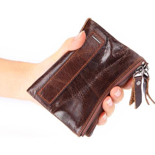 2017 Hot! New Vintage Small Women Wallets Female Genuine Leather Womens Wallet Zipper Design With Coin Purse Pockets Mini Wallet