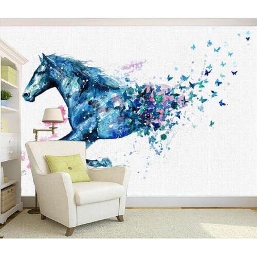 3d wallpaper custom photo mural Fantasy Horse butterfly background 3d wall murals wallpaper for living room home decor
