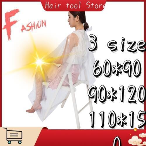 50/100 Pcs Disposable Hairdressing Capes Waterproof Cloth Gown Barber Cape Hair Cutting Apron Transparent Hairdressing Cloth
