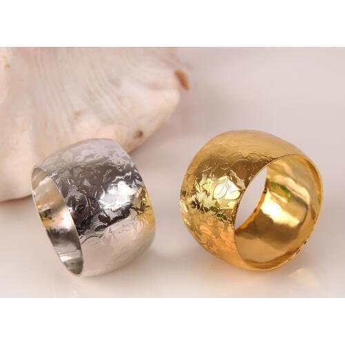 6pcs Hotel model room ring napkins napkin ring Western restaurant metal napkin ring towel ring Gold Silver