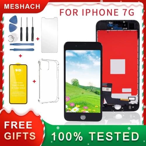 AAA+++ LCD Display For iPhone 7 3D Touch Screen Assembly Replacement+Tools+2PCS Tempered Glass+Phone Case