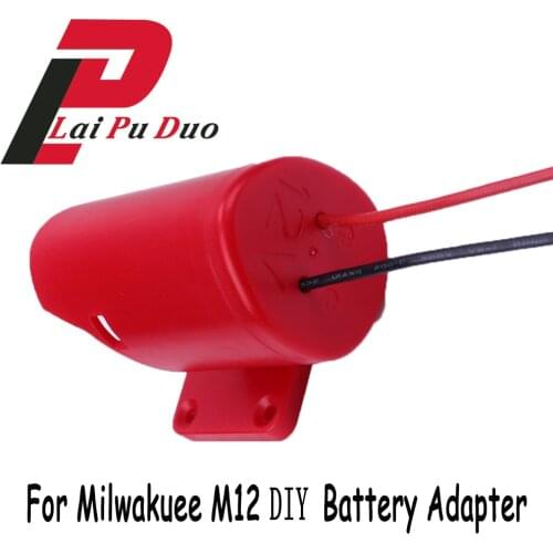 Battery Adapter DIY Converter For Milwaukee M12 Lithium Battery DIY Electronic Line Adapter to DIY 2 Wiring / Cable Output