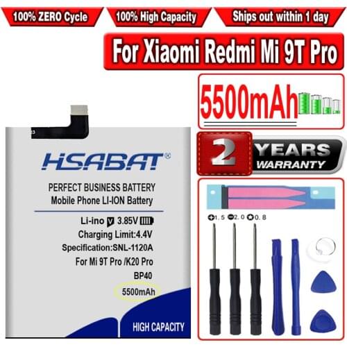 HSABAT 4700mAh BP40 High Capacity Battery for Xiaomi Redmi Mi 9T Pro /K20 Pro