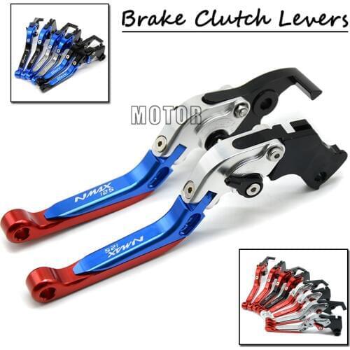 Motorcycle CNC Aluminum Foldable Brake Clutch Levers For YAMAHA NMAX125 2015 2016 2017 Adjustable Folding Extendable NMAX 125