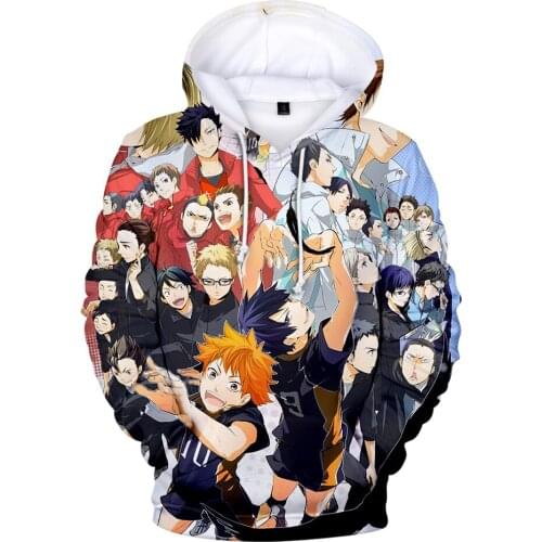 Anime kids Haikyuu Hoodie Men/Women Sweatshirt Cosplay Costume Figure bokuto kenma hinata Hoodies Anime Sweatshirt Boy Clothes
