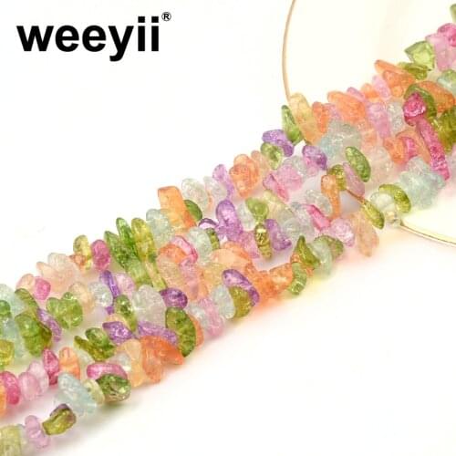 Irregular Gravel Shape 5~8mm Natural Colorful Crystal Gravel Beads For Jewelry Handmade Making DIY Bracelet Accessories