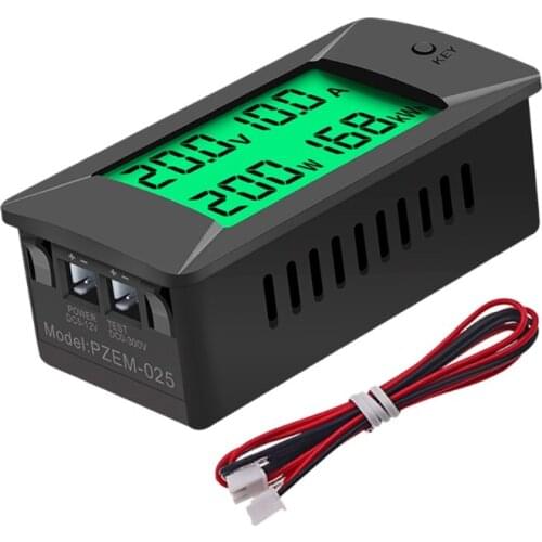 DC 0-300V 0-300A LCD Display Digital Current Voltage Power Energy Meter Power Energy Watt Meter Ammeter Voltmeter