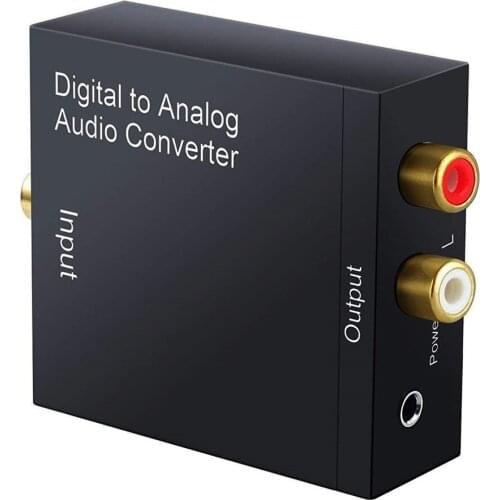 Digital Optical Coaxial Toslink Signal to Analog Audio Converter for PS3 Xbox HD DVD PS4 Home Cinema Systems AV Amps Apple TV