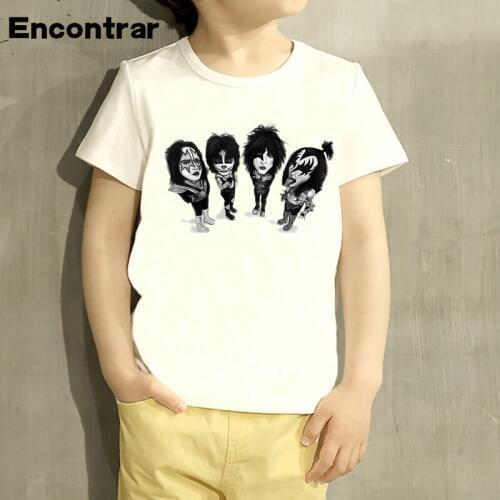 Kids Stormtroopers Fan Kiss rock band Cartoon Design T Shirt Boys/Girls Short Sleeve Tops Children Cute T-Shirt,HKP464