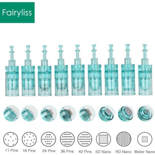 Dr Pen A6S Cartridges Ultima Pen Needles Derma Microneedling Pen Bayonet 10pcs Replacement Head 11/16/36/42/Nano Microneedles